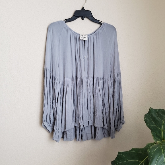 PPLA PEEKABOO TOP RUFFLE FLOWY‎ - Picture 1 of 11